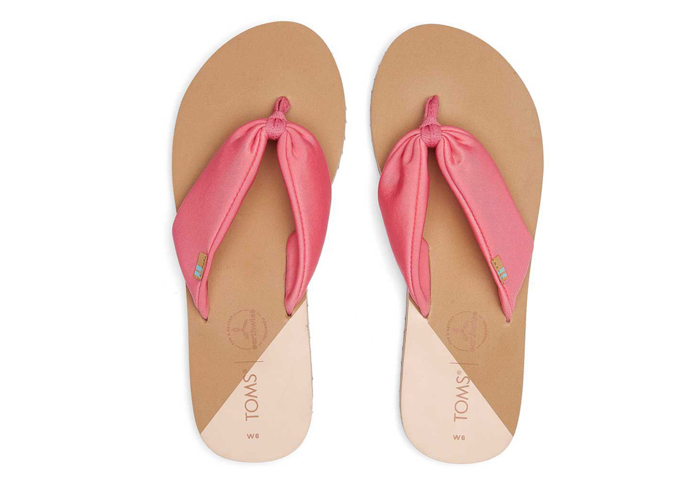 Toms Piper Flip-Flop Pink - Womens - 90527-UGXZ